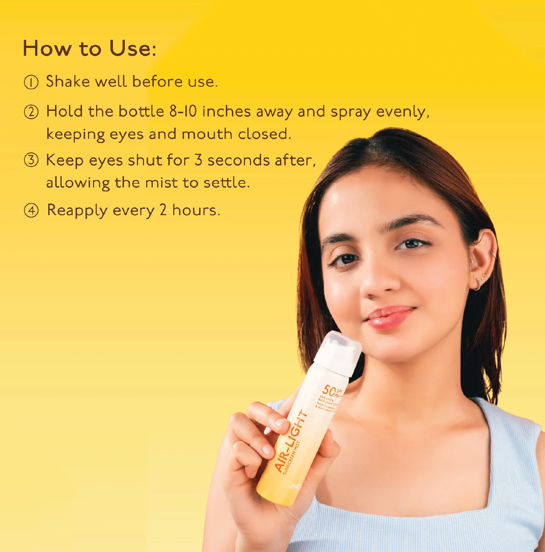 Air-Light Sunscreen Mist - Sunscreen Spray for Face - Image 6